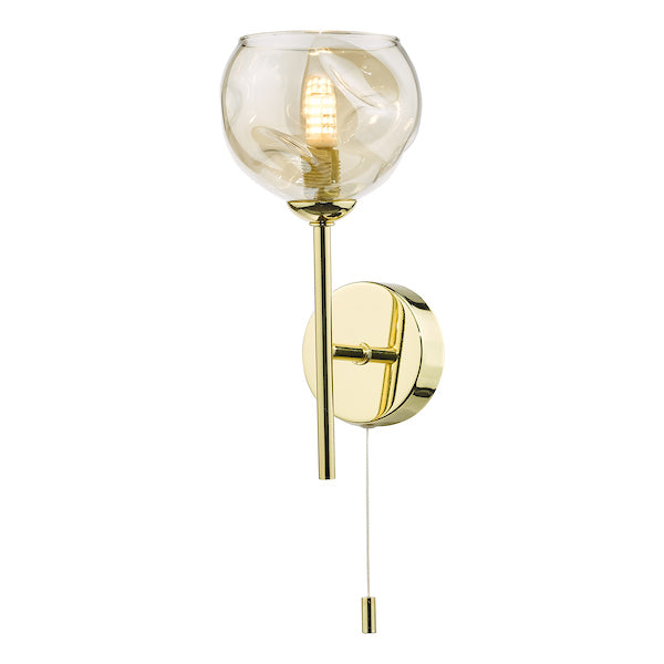 Dar Cohen Wall Light Gold & Open Champagne Glass – from Amos Lighting + Home