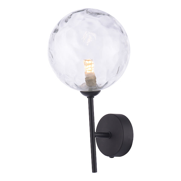 Dar Cohen Wall Light Matt Black & Clear Glass – from Amos Lighting + Home