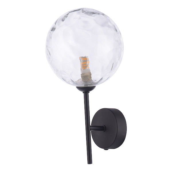 Dar Cohen Wall Light Matt Black & Clear Glass – from Amos Lighting + Home