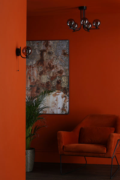 Dar Cradle Wall Light Matt Black Smoked Glass – from Amos Lighting + Home