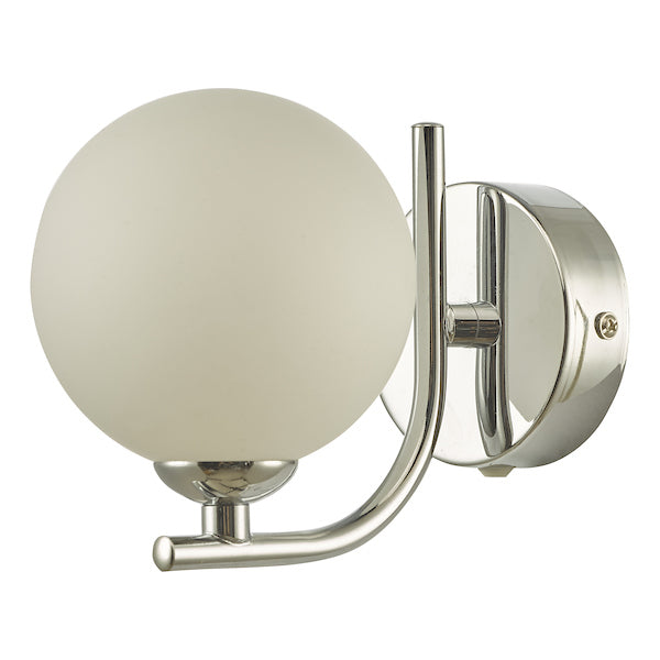 Dar Cradle Wall Light Polished Chrome Opal Glass – from Amos Lighting + Home