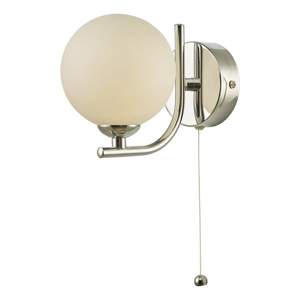 Dar Cradle Wall Light Polished Chrome Opal Glass – from Amos Lighting + Home