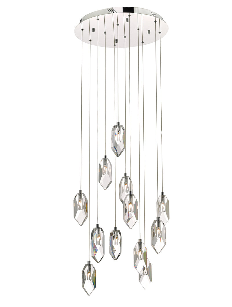 Dar Crystal 12 Light Cluster Pendant – from Amos Lighting + Home