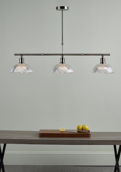 Dar Dara 3 Light Bar Pendant Antique Brass – from Amos Lighting + Home