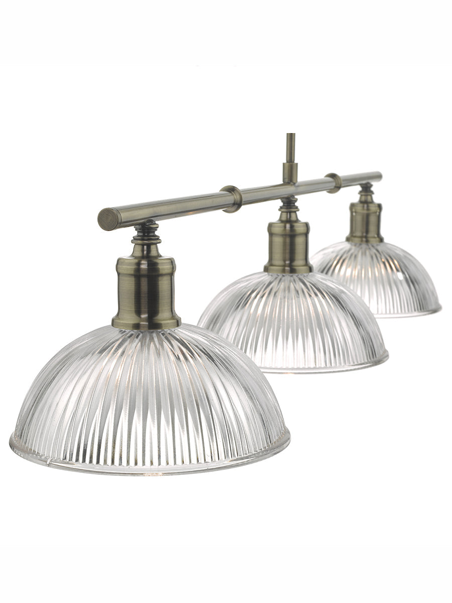 Dar Dara 3 Light Bar Pendant Antique Brass – from Amos Lighting + Home