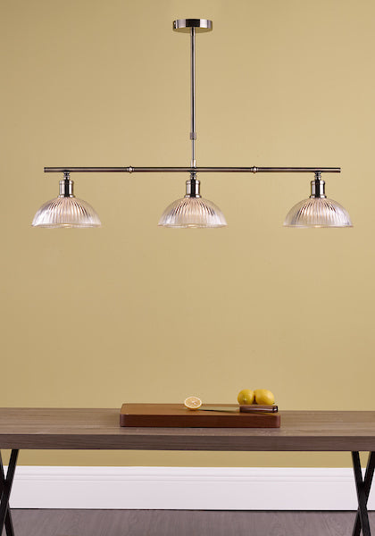 Dar Dara 3 Light Bar Pendant Antique Brass – from Amos Lighting + Home