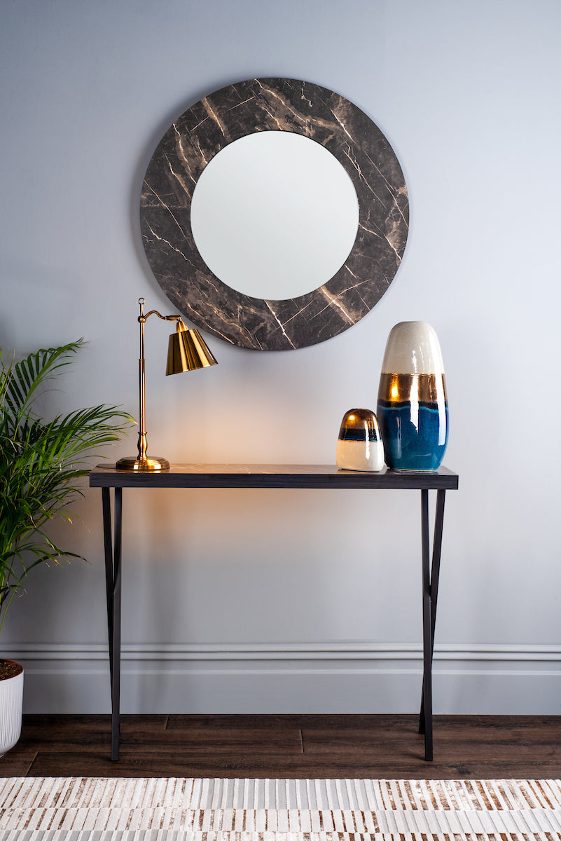 Dar Data Dark Marble Console Table – from Amos Lighting + Home