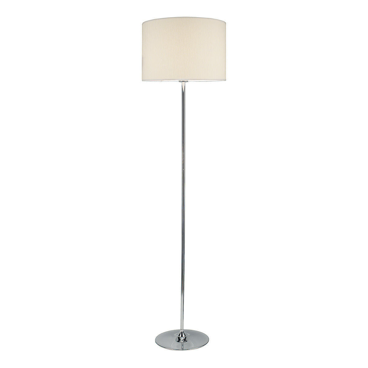 Dar Delta Floor Lamp Polished Chrome With Shade – from Amos Lighting + Home
