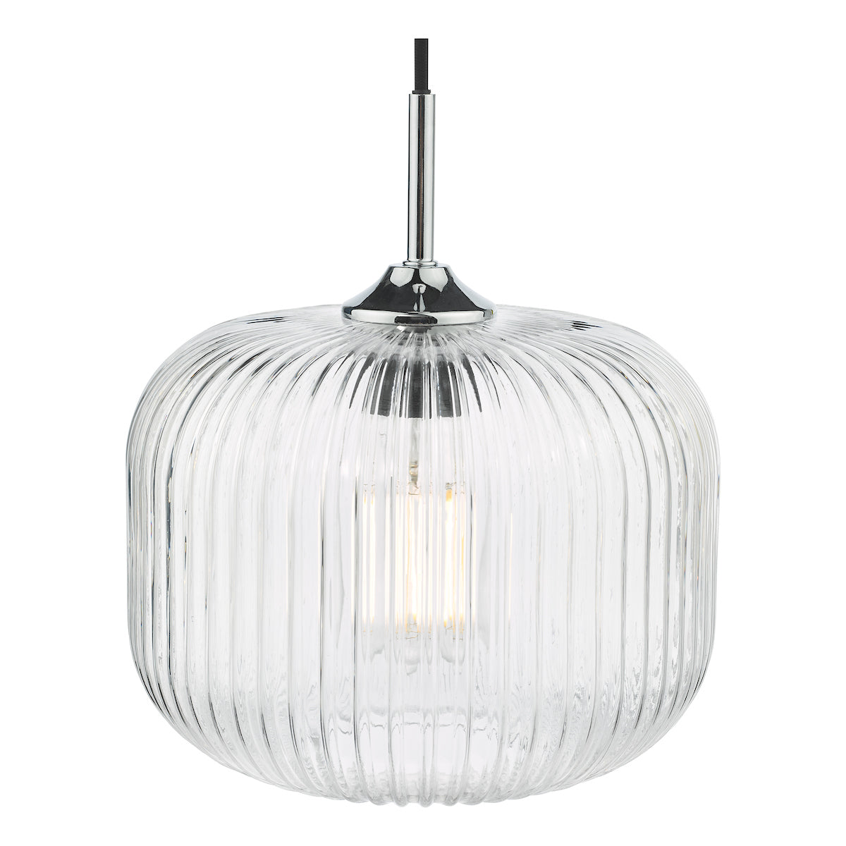 Dar Demarius Pendant Polished Chrome and Clear Glass – from Amos Lighting + Home