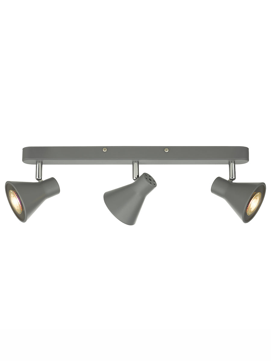 Dar Diza 3 Light Bar Spotlight Matt Grey – from Amos Lighting + Home