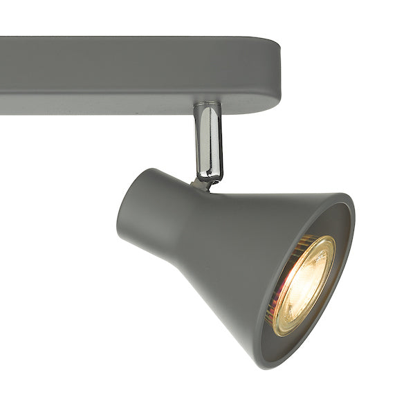 Dar Diza 3 Light Bar Spotlight Matt Grey – from Amos Lighting + Home