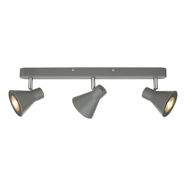 Dar Diza 3 Light Bar Spotlight Matt Grey – from Amos Lighting + Home