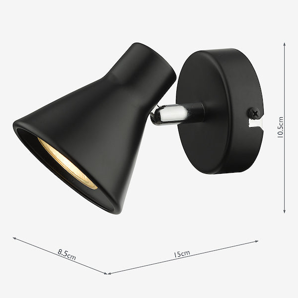 Dar Diza Single Spotlight Matt Black – from Amos Lighting + Home