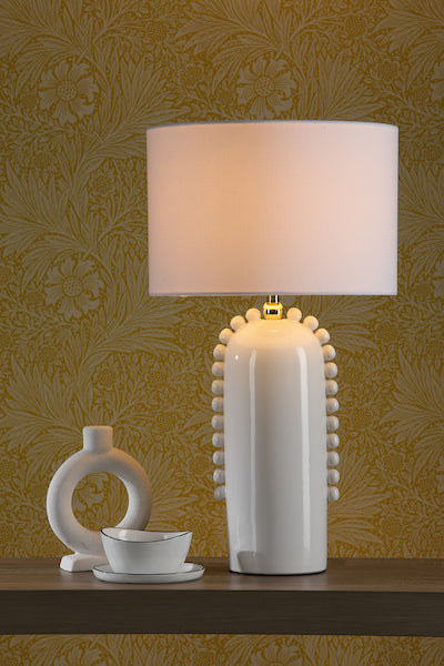 Dar Dolce Table Lamp Cream with Shade – from Amos Lighting + Home