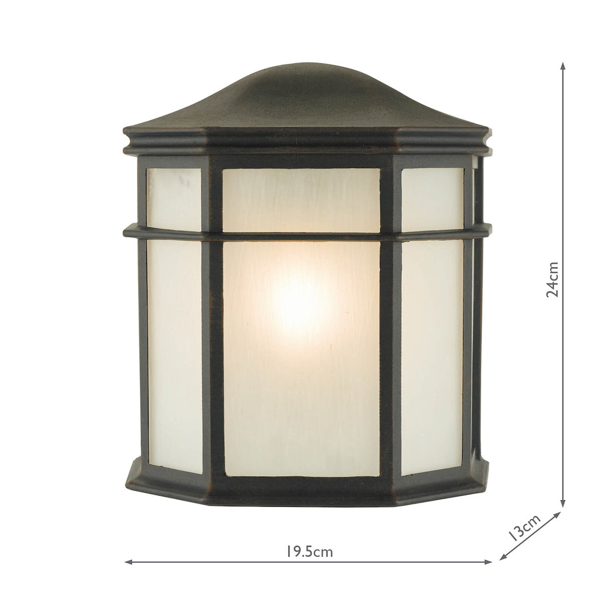 Dar Dulbecco Outdoor Wall Light Black Opal Acrylic IP44 – from Amos Lighting + Home