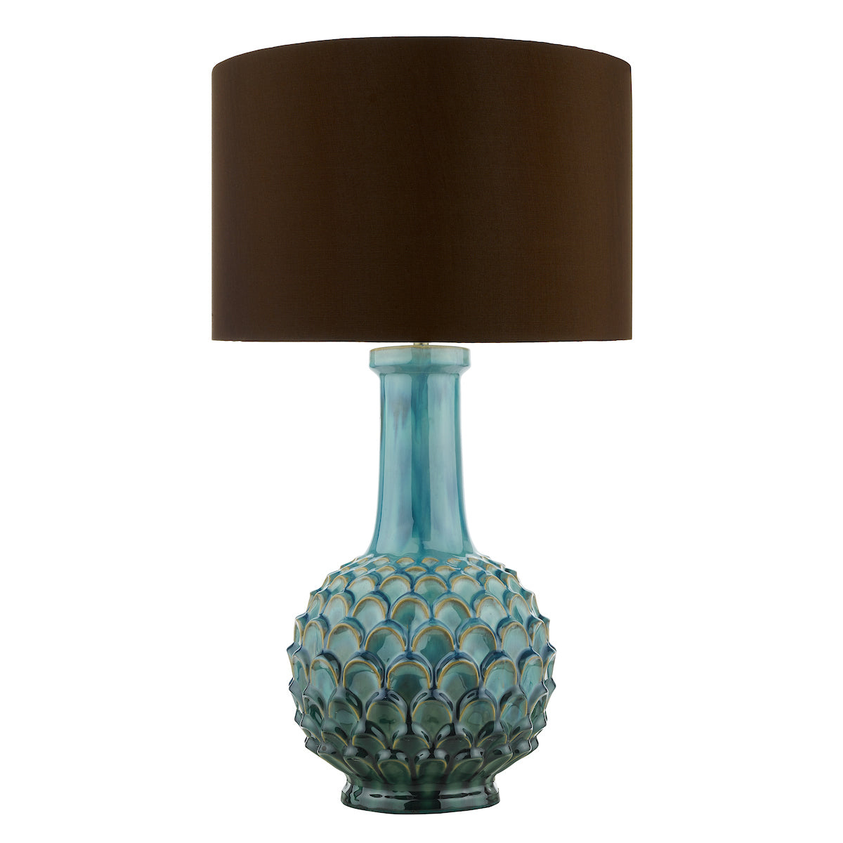 Dar Edlyn Table Lamp Blue Reactive Glaze Base Only – from Amos Lighting + Home