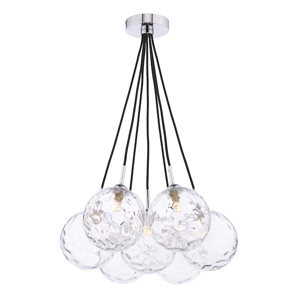 Dar Elpis 7 Light Cluster Pendant Clear Glass – from Amos Lighting + Home