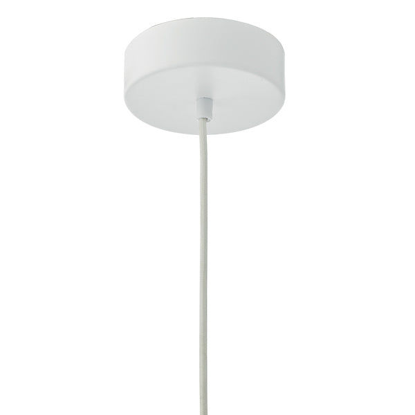 Dar Enoch LED Pendant White and Stainless Steel – from Amos Lighting + Home