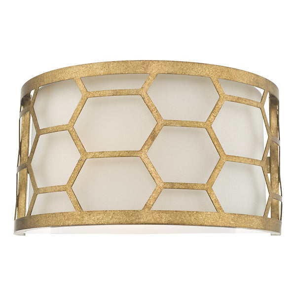 Dar Epstein Wall Light Gold with Ivory Shade – from Amos Lighting + Home