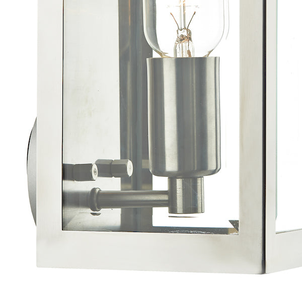 Dar Era Outdoor Wall Light Stainless Steel Glass IP44 – from Amos Lighting + Home