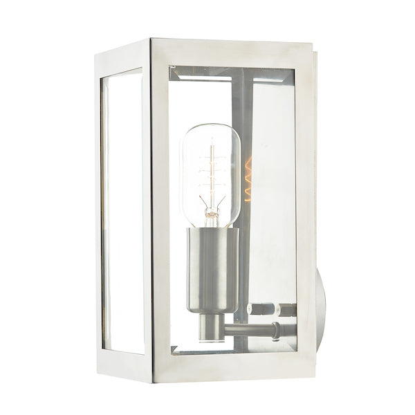 Dar Era Outdoor Wall Light Stainless Steel Glass IP44 – from Amos Lighting + Home