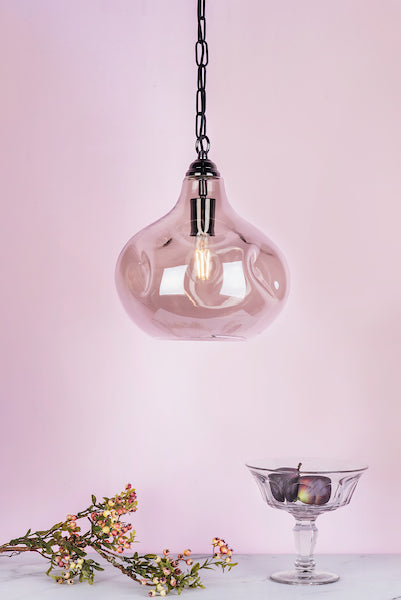 Dar Esarosa Pendant Black Chrome and Smoked Glass – from Amos Lighting + Home