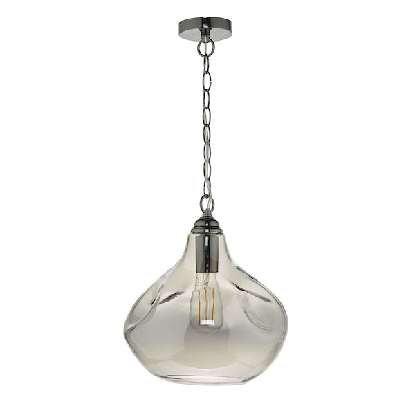 Dar Esarosa Pendant Black Chrome and Smoked Glass – from Amos Lighting + Home