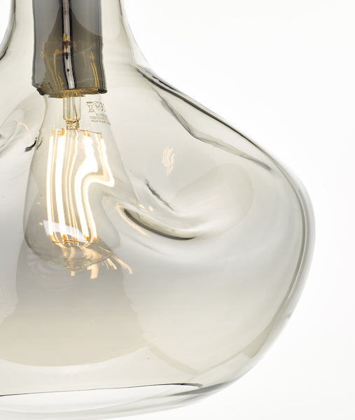 Dar Esarosa Pendant Black Chrome and Smoked Glass – from Amos Lighting + Home