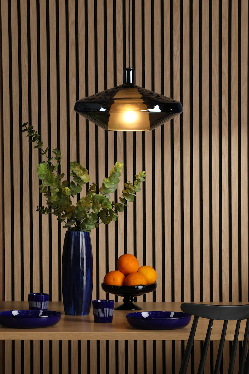 Dar Esmeralda Single Pendant Blue Glass and Opal Glass – from Amos Lighting + Home