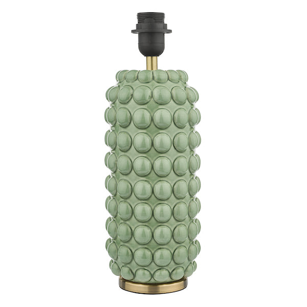 Dar Etzel Table Lamp Green with Linen Shade – from Amos Lighting + Home