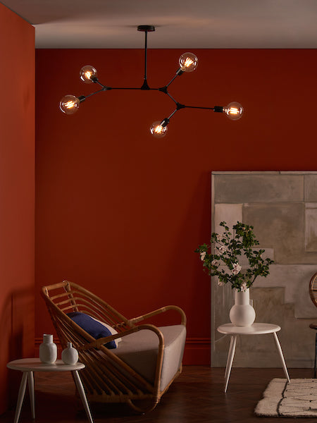 Dar Euphemia 5 Light Pendant Chandelier Black – from Amos Lighting + Home