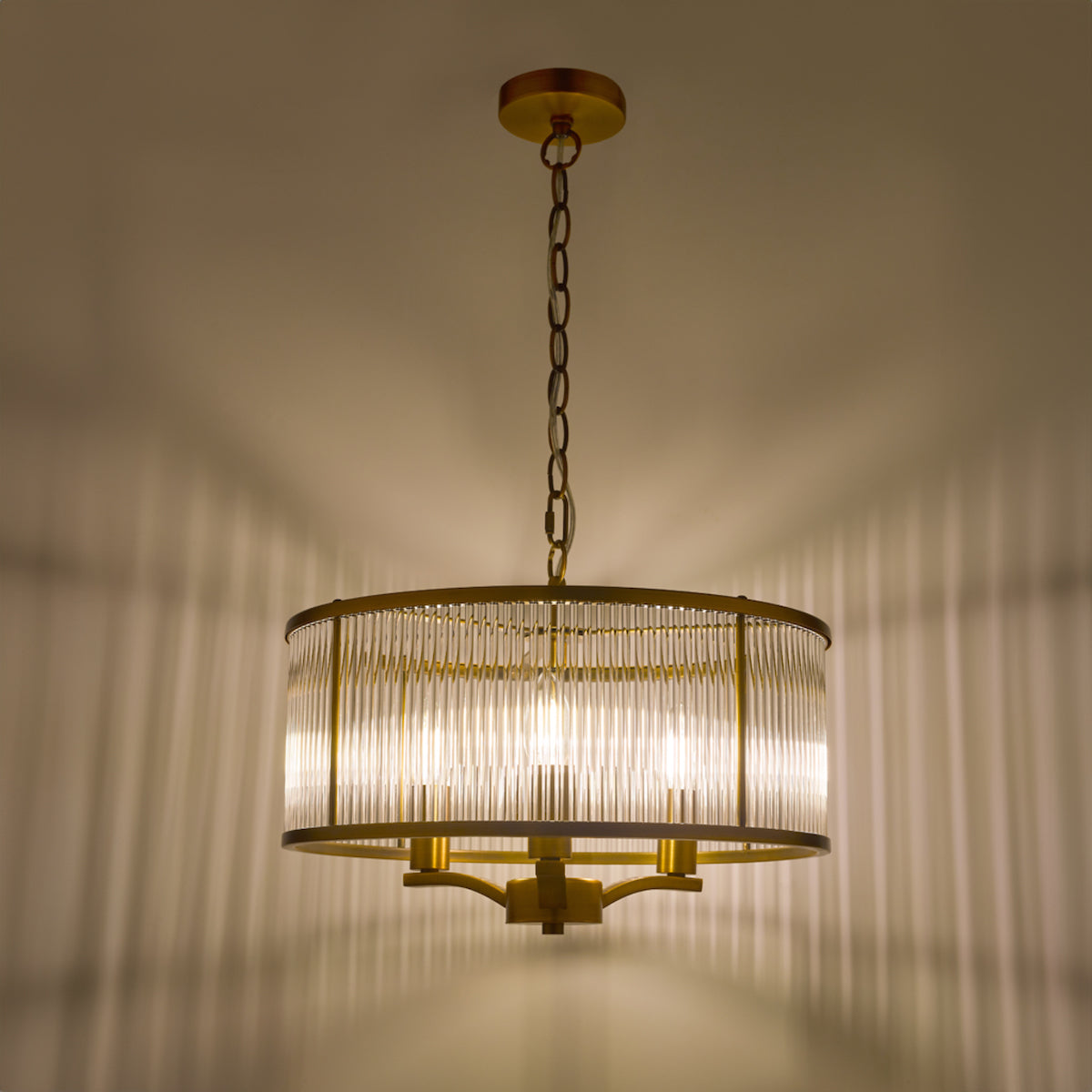 Dar Evelyn 3 Light Pendant Antique Bronze and Glass – from Amos Lighting + Home