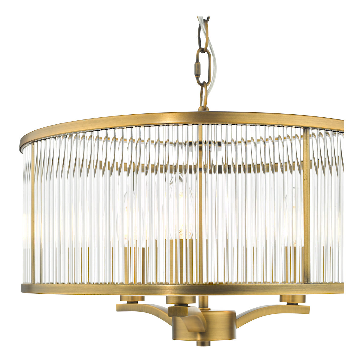 Dar Evelyn 3 Light Pendant Antique Bronze and Glass – from Amos Lighting + Home
