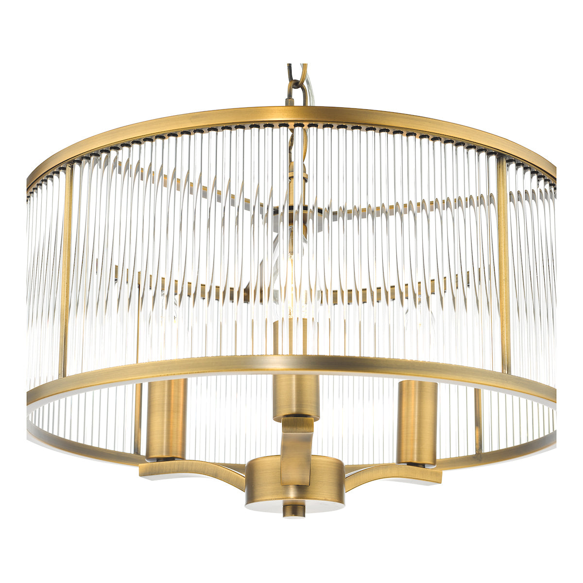 Dar Evelyn 3 Light Pendant Antique Bronze and Glass – from Amos Lighting + Home