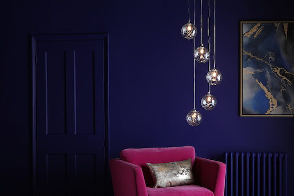 Dar Federico 5lt Cluster Chrome with Clear Glass – from Amos Lighting + Home