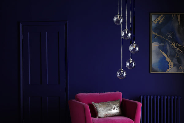 Dar Federico 5lt Cluster Chrome with Clear Glass – from Amos Lighting + Home