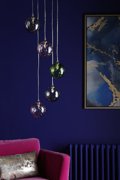 Dar Federico 5lt Cluster Chrome with Mixed Glass – from Amos Lighting + Home