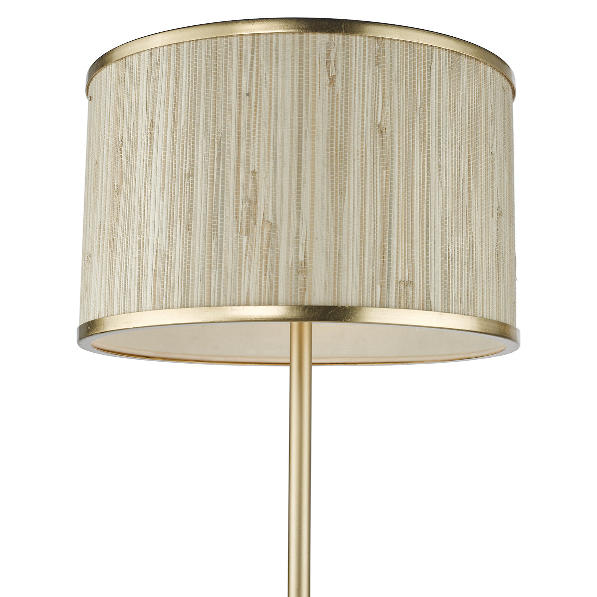 Dar Fenella Floor Lamp Gold Leaf and Seagrass – from Amos Lighting + Home
