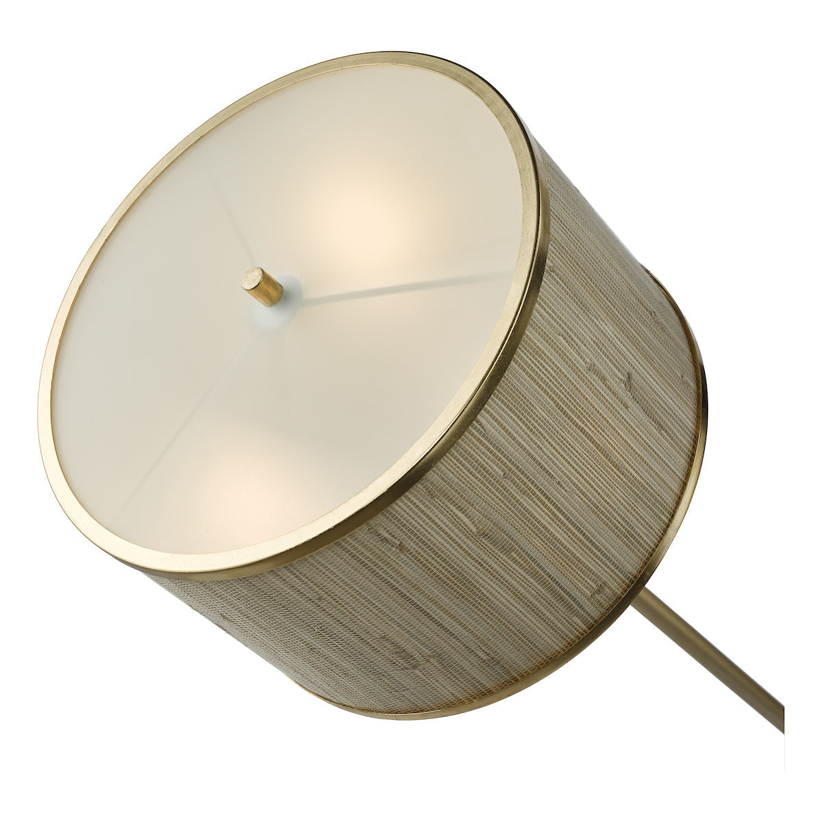 Dar Fenella Floor Lamp Gold Leaf and Seagrass – from Amos Lighting + Home