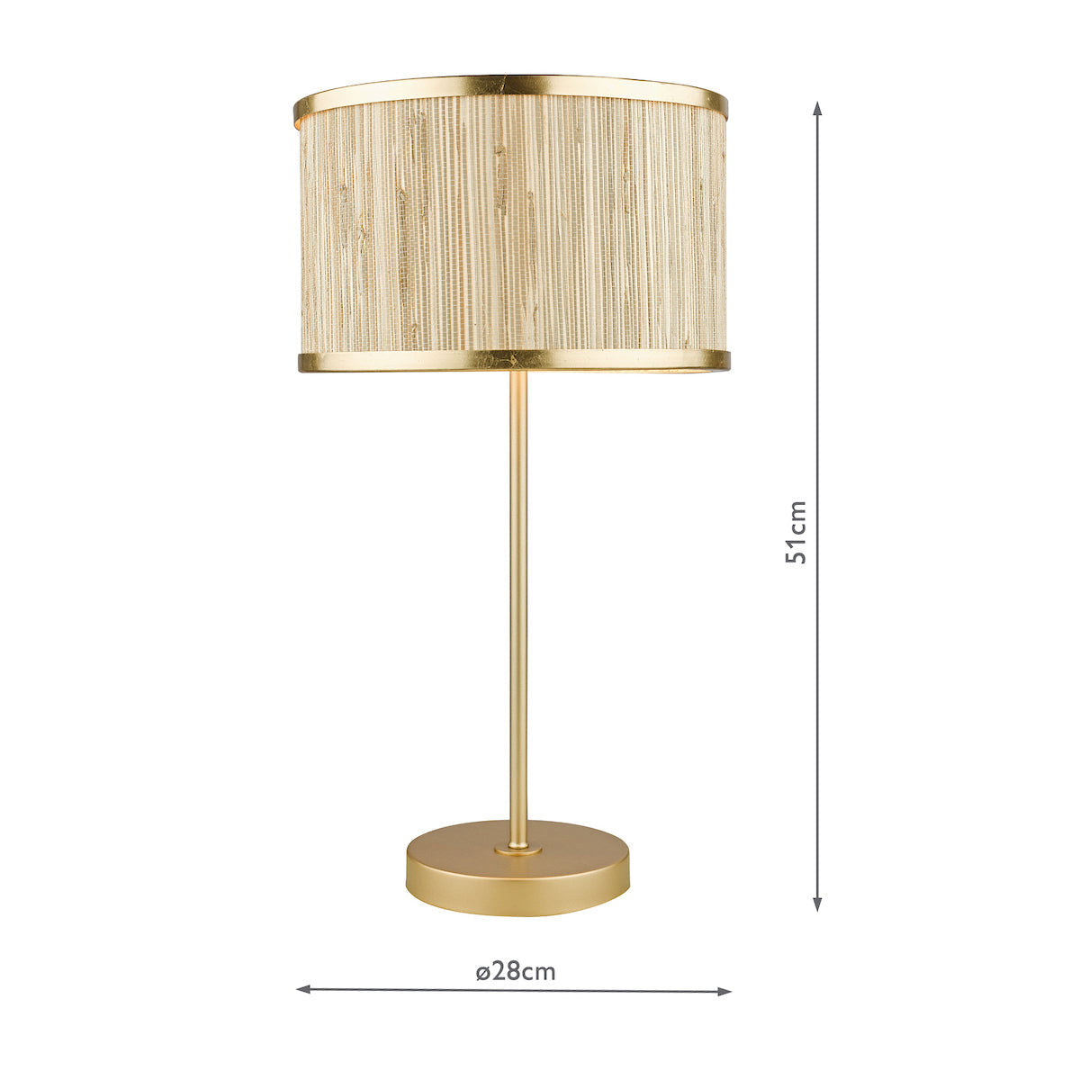 Dar Fenella Table Lamp Gold Leaf – from Amos Lighting + Home