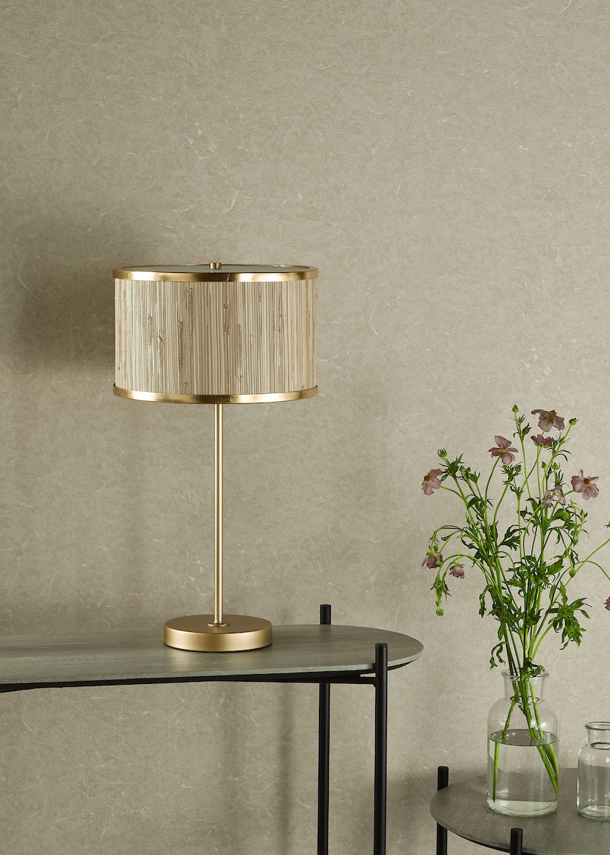 Dar Fenella Table Lamp Gold Leaf – from Amos Lighting + Home