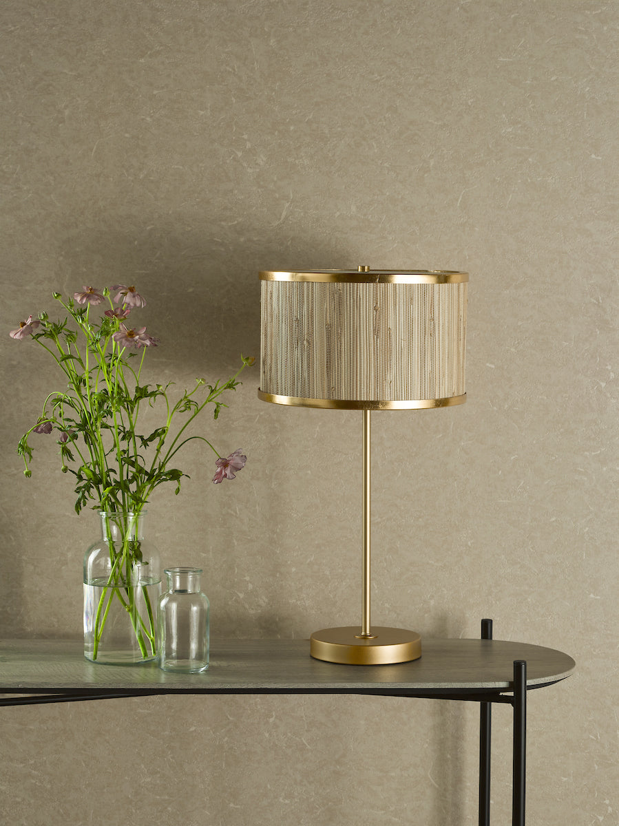 Dar Fenella Table Lamp Gold Leaf – from Amos Lighting + Home