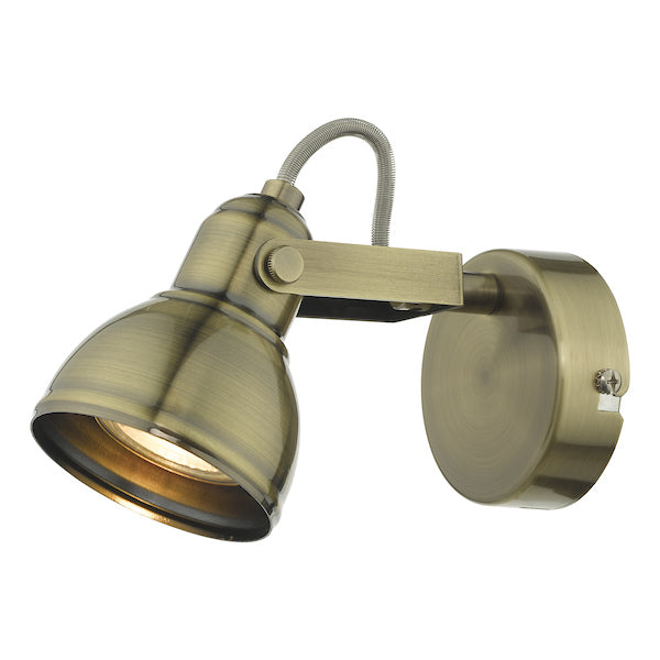 Dar Fothergill Single Spotlight Antique Brass – from Amos Lighting + Home