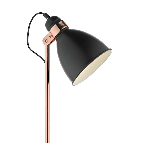 Dar Frederick Floor Lamp Black and Copper – from Amos Lighting + Home