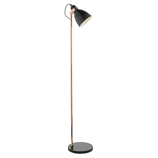 Dar Frederick Floor Lamp Black and Copper – from Amos Lighting + Home