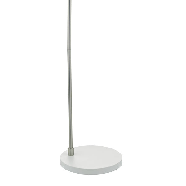 Dar Frederick Floor Lamp White Satin Chrome – from Amos Lighting + Home