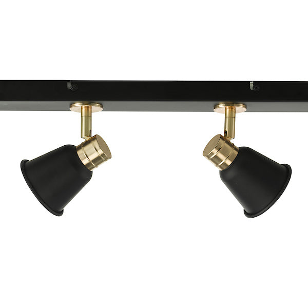 Dar Fry 4 Bar Spotlight Black and Rose Gold – from Amos Lighting + Home