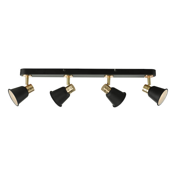 Dar Fry 4 Bar Spotlight Black and Rose Gold – from Amos Lighting + Home