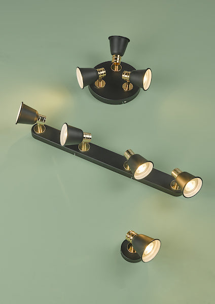 Dar Fry Spotlight Black and Rose Gold – from Amos Lighting + Home