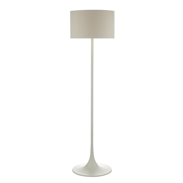 Dar Funchal Floor Lamp Grey with Shade – from Amos Lighting + Home